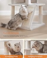 Feandrea Cat Tree Tower Widened Perch 45x30 cm Cream White PCT051T01V1 view 6