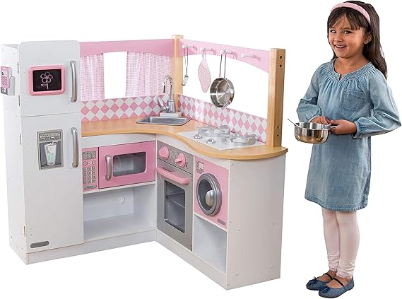 KidKraft- Cocina de juguete de madera para niños con accesorios para