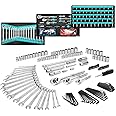 DURATECH 149-Piece Mechanics Tool Set, Include SAE/Metric Sockets, 90-Tooth Ratchet and Wrench Set for Auto Repair