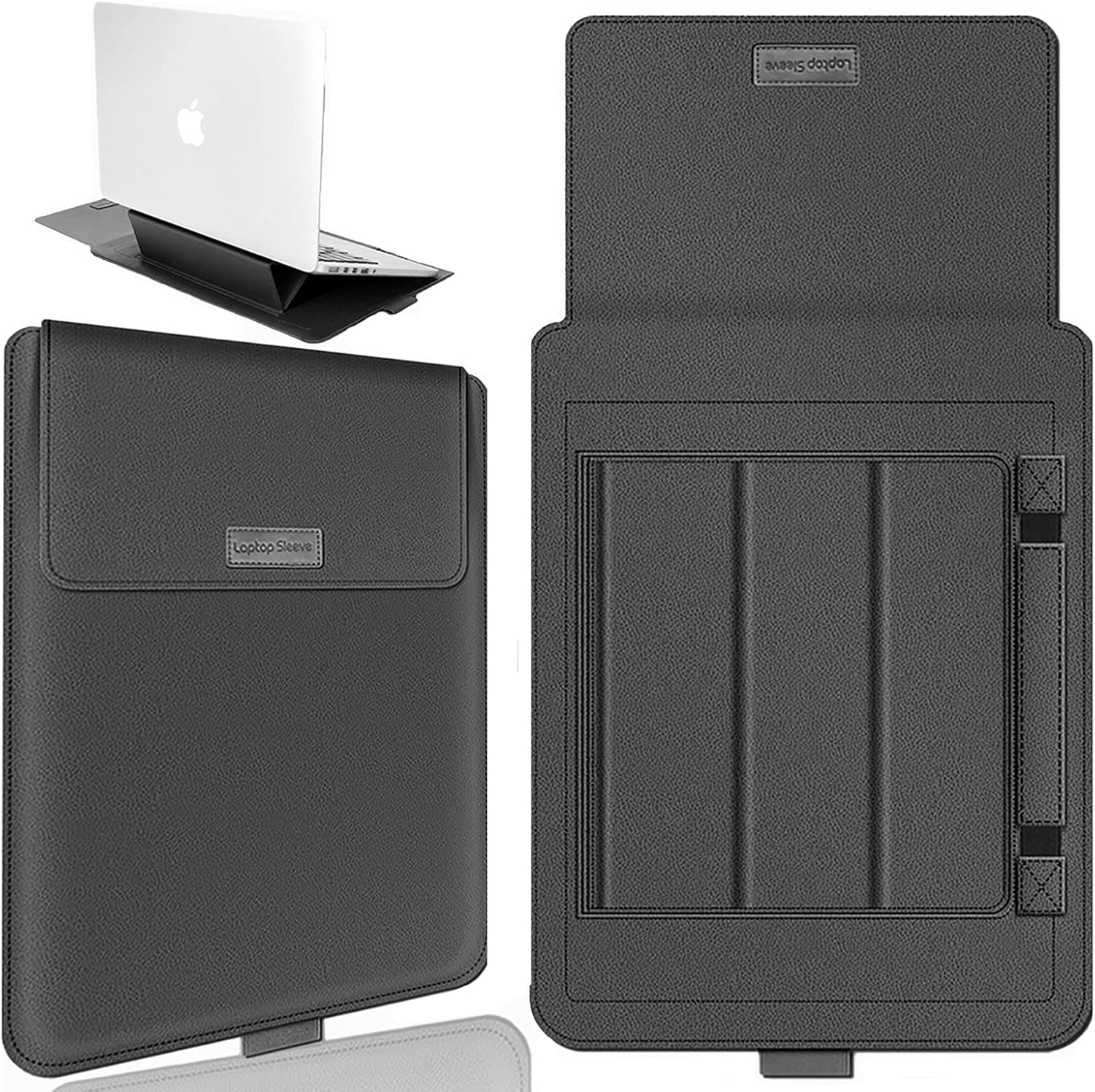 YYHAN Laptop Sleeve 15.6 inch with Laptop Stand,Laptop Protective Case with Mouse Pad for MacBook Pro 15 inch/15.4 inch, Dell XPS 15/Inspiration 15,HP and All of Lightweight Laptop 15.6 inch(Grey)