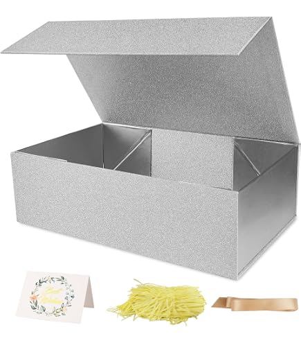 Amazon.com: LumyHavver Elegant Silvery Gift Box Perfect for