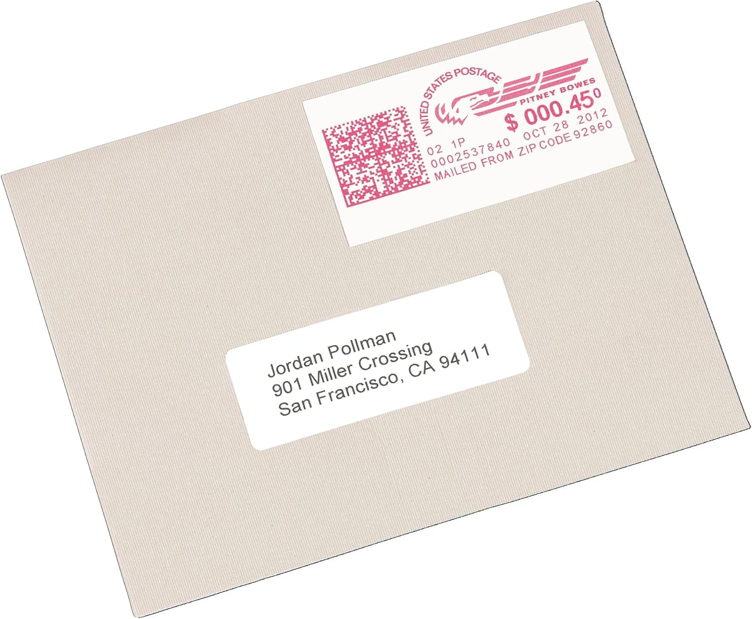 AVERY Postage Meter Labels for Personal Post Office 1-25/32 x 6, Pack of 60 (5289), White : Postage Meter Labels : Office Products