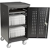 30-Bay Assembled Tablet Charging Cart w/Double Pin Lock & Electric Compatible w/Chromebooks, iPad, Tablets & Laptop Computers Assembled