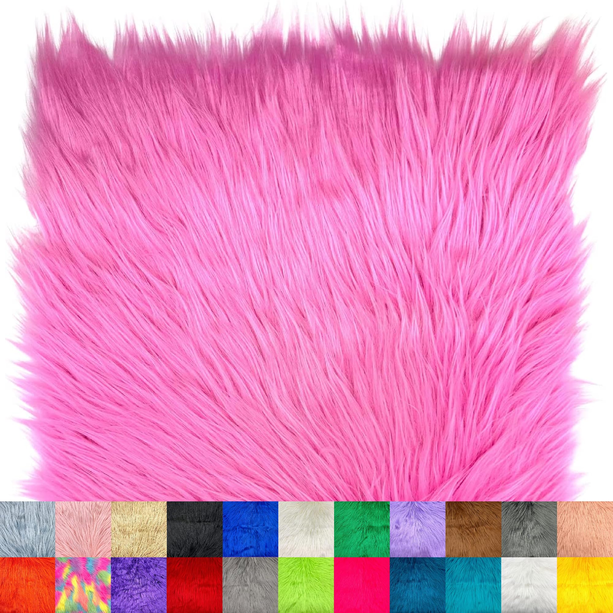 Ice Fabrics Faux Fur Fabric Squares - 14x14 Inches