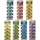 HyperPS (Total 70 pcs AG0 AG1 AG3 AG4 AG7 AG10 AG13 Alkaline Assorted AG 1.5V Button Cell Battery Single Use Watch Toys Remot