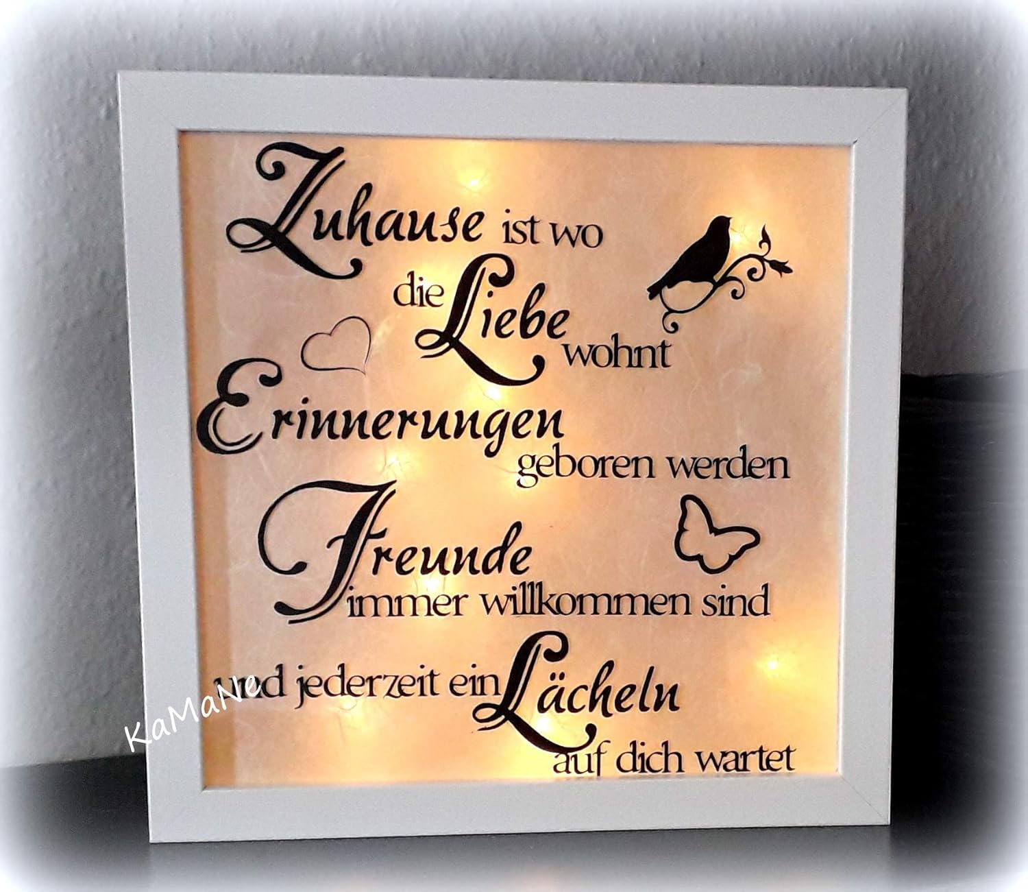 beleuchteter Bilderrahmen 3D Leuchtrahmen LED Geschenk zu Weihnachten