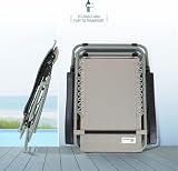 SUNMER Sun Lounger Set of 2 Zero Gravity Chairs with Cup Phone Holder Grey view 7