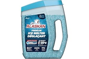 Alaskan Premium Ice Melter Spreader Jug – Fast Acting De-Icer for Snow & Ice, Effective to -31°C, High-Visibility Blue Marker
