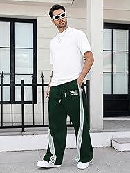 GORGLITTER Men's Baggy Wide Leg Sweatpants Y2K