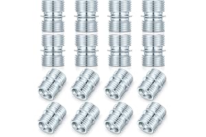 BOOSON 8 Pcs Coarse Thread Connectors 3/4 Inch Wire Shelving Pole 16 Teeth Wire Shelf Fittings Metal Shelf Unit Replacement Accessories for Wire Rack Poles Metal Shelving Parts