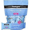 Neutrogena Facial Cleansing Towelette Singles, Daily Face Wipes to Remove Dirt, Oil, Makeup & Waterproof Mascara, Gentle, Alc