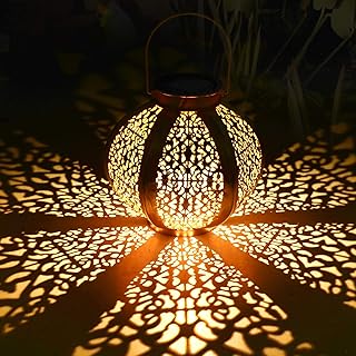Solarlaterne für außen,Tencoz Solarlampe für Außen Gartendeko Solar Gartenlaterne LED Garten Hängende Gartenlaterne Laternen Dekorative Wasserdicht IP44 mit Lichtempfindlichkeit