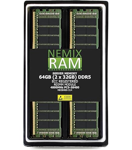 NEMIX RAM 192GB (6X32GB) DDR5 4800MHZ PC5-38400 2Rx8 1.1V CL40 288 NEMIX RAM 192GB (6X32GB) DDR5 4800MHZ PC5-38400 2Rx8 1.1V CL40 288