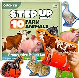 QUOKKA Puzzles For 2-3 Year Olds 8 Large Floor Puzzles Farm Animals