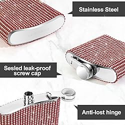 INSTOME Diamond Flask,Red Glitter Flask,Bedazzled
