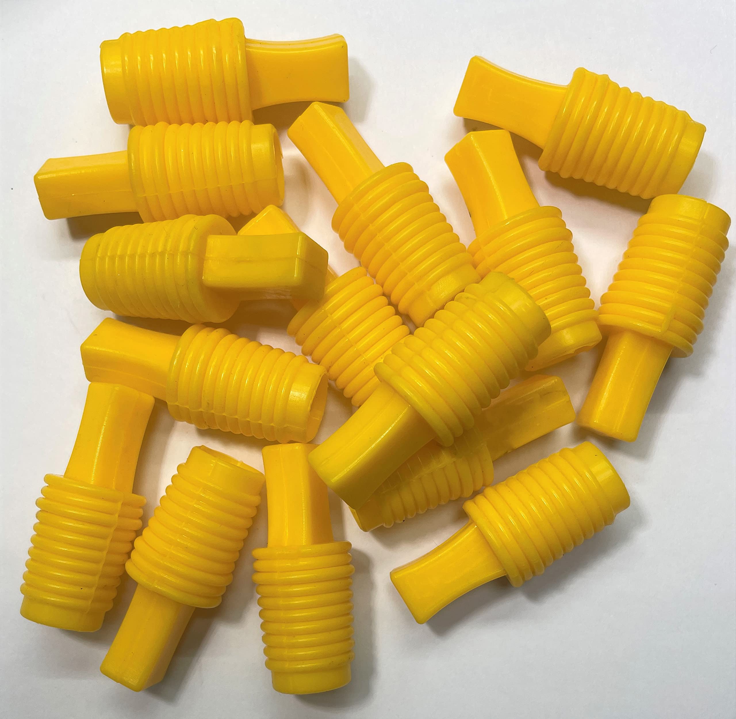 dexierp Protection Force Ribbed Tapered Insert Plug Stopper For 21/32" 11/16" 16-18mm ID Hole Thread Tube Bottle Openning (Pack of 15) Reusable Rubber — image 1