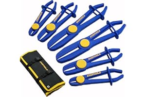 Evertools 6pcs Hose Pinch Clamp Pliers Set, Brake Line Hose Clamps Pliers Set, Fuel Line Disconnect Tool for Flexible Hoses Gas Lines Radiator Hoses with Oxford Tool Bag