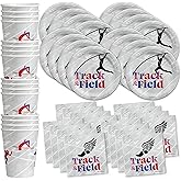 Track and Field Birthday Party Supplies Set Plates Napkins Cups Tableware Kit for 16