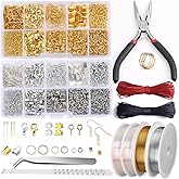 GTAAOY Jewelry Making Supplies Kit for Adults, Jewelry Repair Kit with Pliers, Findings and Beading Wires for Jewelry Repair Making and Beading
