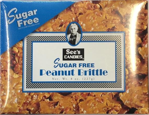 Amazon Com See S Candies Sugar Free Peanut Brittle 8 Oz Pack Of 2 Grocery Gourmet Food