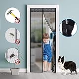 Magnetic Fly Screen Door, Insect Screen Mesh Curtain with Powerful Magnets and F