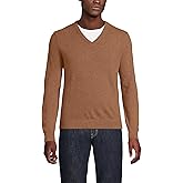 Lands' End Men's Fine Gauge Cashmere V-Neck Sweater