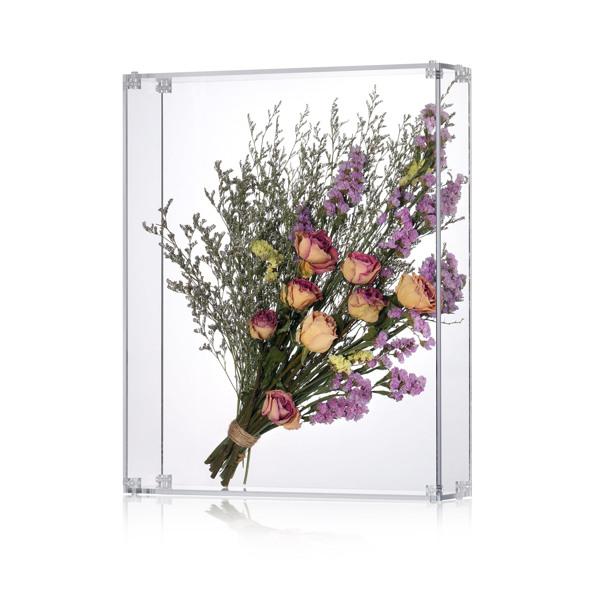 Photo 1 of MarccTipton 13x16 Acrylic Shadow Box, Assemble Display Case, DIY Tabletop/Wall Mount Display Frame, All Clear Memory Box for Dried Flowers/Kids Room/Birthday/Wedding/Party(13x16x3”, Assemble Frame)