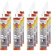 Dicor 501LSW-1 HAPS-Free Self-Leveling Lap Sealant for Horizontal Surfaces - 10.3 Oz, White, Secure, Ideal for RV Roofing, Ma
