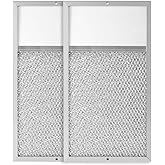 Range hood Filter with Light Lens Replacement for Broan R610027 SR610027 1568322 1568323 PM25WW PM25BL AL9245 Aluminum Mesh Grease Lens Range Hood Replacement Filter 7-5/8 x 14-1/8 x 3/8 Inch 2-Pack