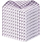 Kitinjoy Cotton 10 Pack Terry Kitchen Dish Cloths, Purple | Super Soft and Absorbent Dish Rags, Quick Drying Dish Towels for Washing Dishes, 12 x 12 Inches