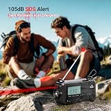 Mesqool 12000mAh Solar Hand Crank Emergency Radio AM FM SW USB Charger view 4