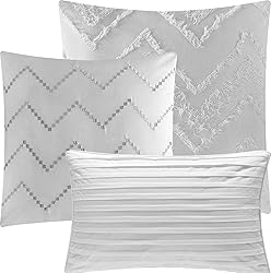 Stratford Park White Bed Comforter Queen Set, 7
