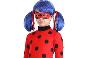 INSPIRIT DESIGNS InSpirit Design Girl's Miraculous Ladybug Wig Standard, Blue,red