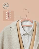 SONGMICS Velvet Hangers Set of 50 Rose Gold Hooks 0.6 cm Thick 43.5 cm view 4