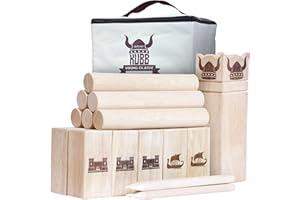 GoSports Kubb Yard Game Set - Choose Regulation or Backyard - Kuub Viking Chess Outdoor Game