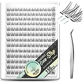 WONSIS Self Adhesive Eyelashes, 156 Pcs Self Adhesive Eyelash Clusters, No Glue Needed, Invisible Band Lash Clusters - Longer