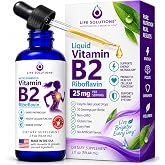 Premium Liquid Vitamin B2 Riboflavin 25 mg, B2 Drops, 30 Servings | 25 mg riboflavin in premium liquid B2 drops&mdash;30 servings and an easy daily option for adults who prefer liquids to pills