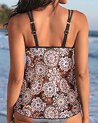 Womens Flowy Tankini Tops Only - Modest Bathing