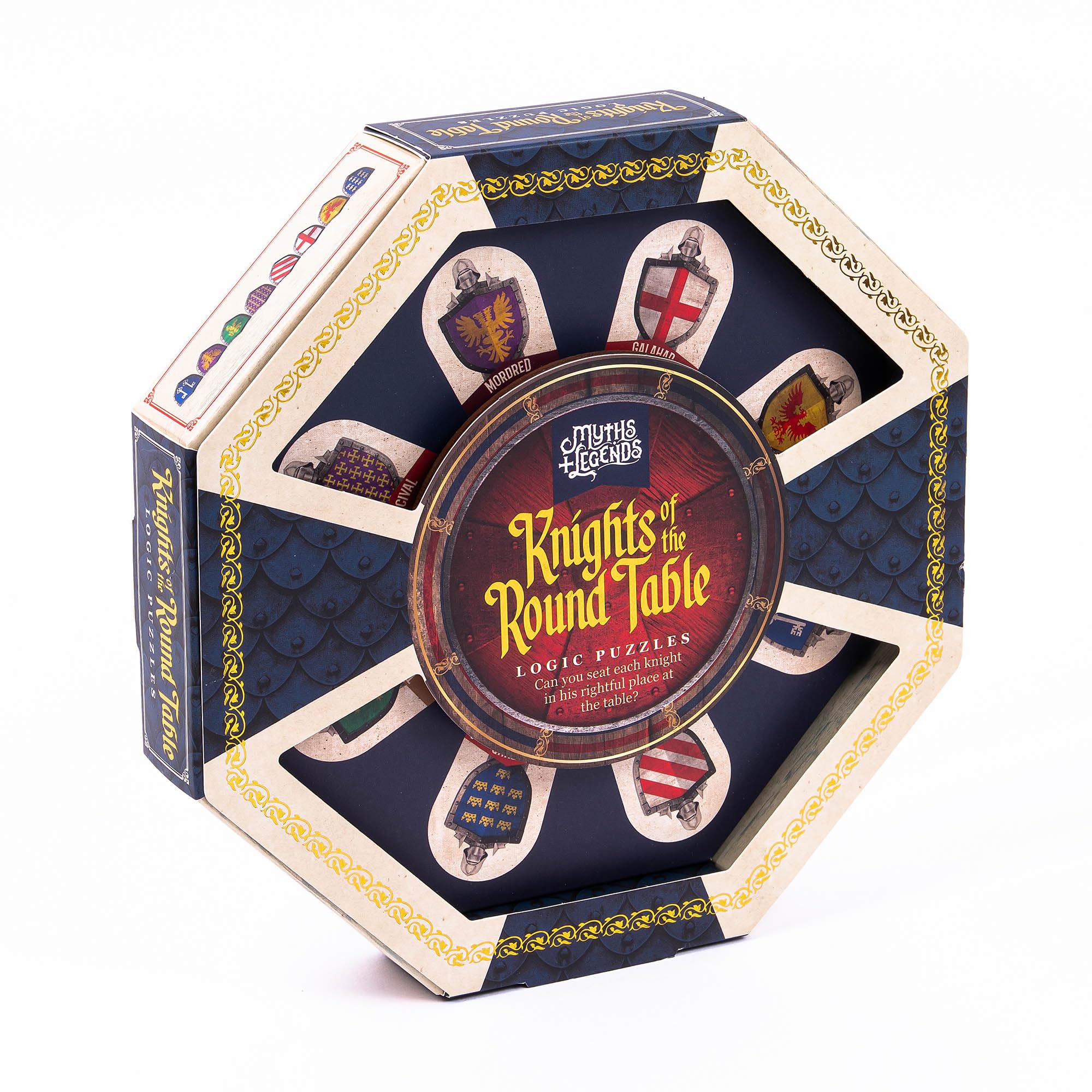 Professor Puzzle Myths & Legends Knights of the Round Table Puzzle Set | 8 Wooden Logic Brainteasers Inspired by Arthurian Legends | Medieval Mechanical Puzzles with Storytelling Booklet