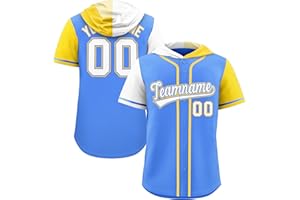 KXK Custom Baseball Jersey Hoodie Button Down Shirt Personalized Stitched Name Number Logo for Adult Youth
