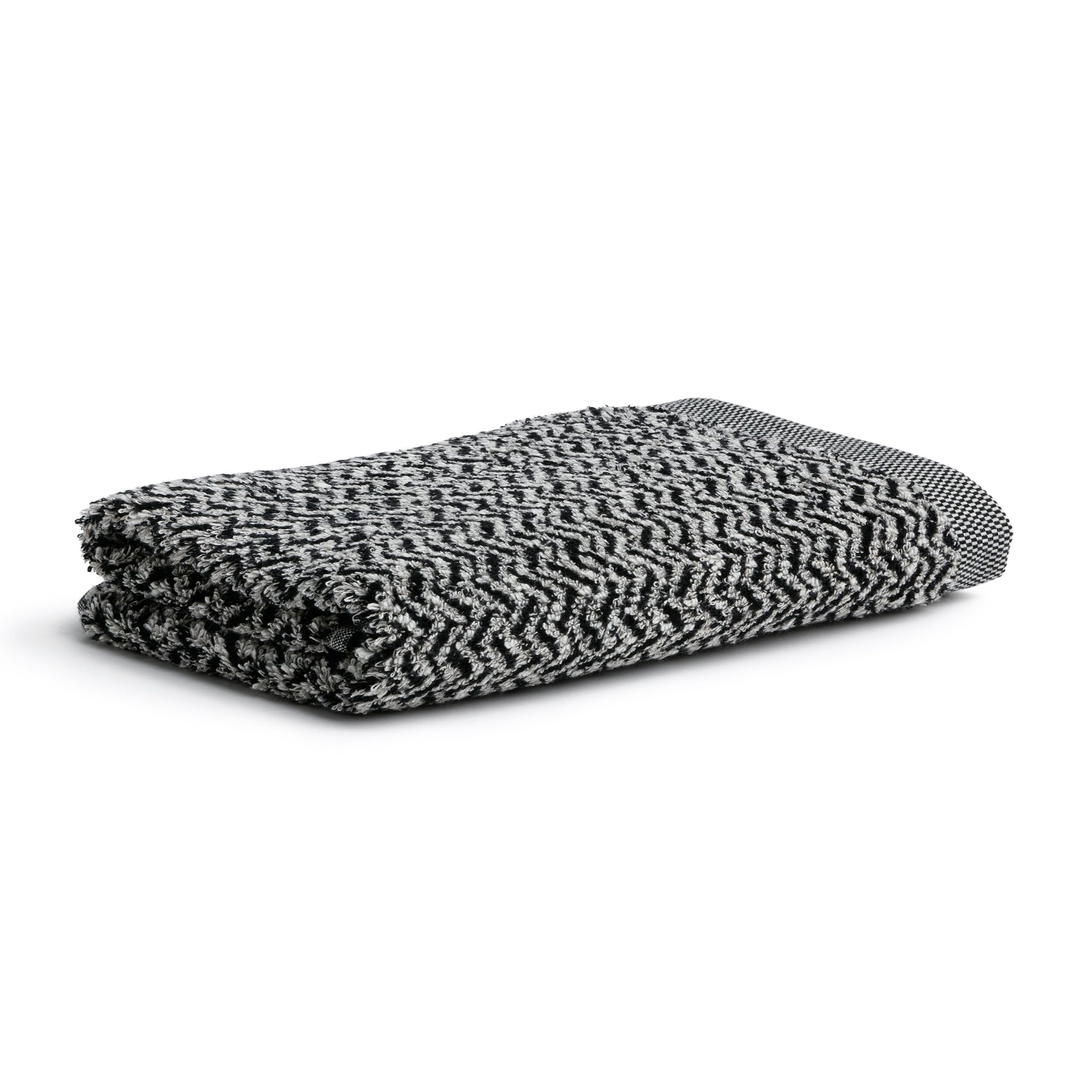 Möve Brooklyn bath towel 80 x 150 cm, 85% cotton / 10% viscose / 5% linen, nature/black