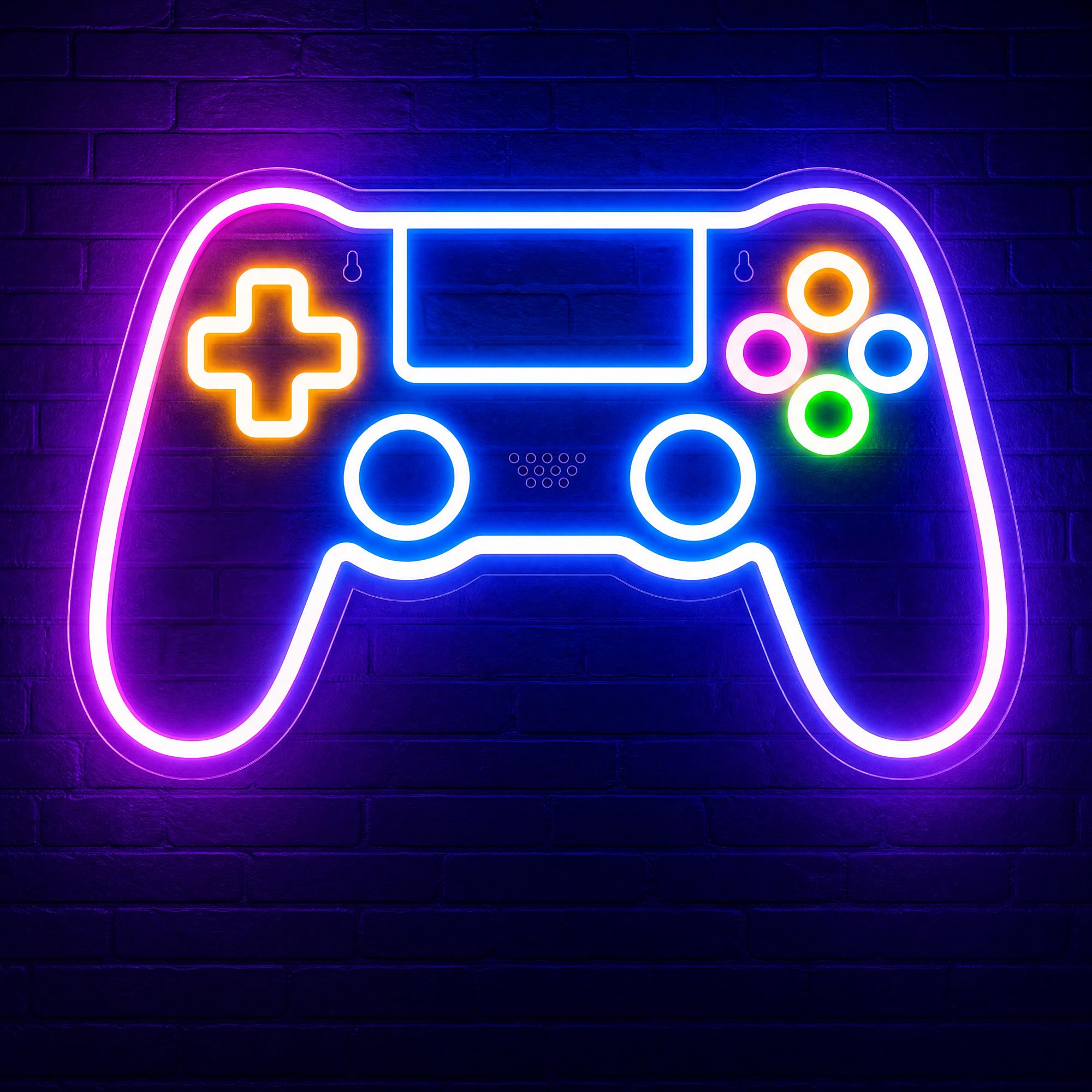 Neon Schild für Gaming Zimmer Dekoration mit 10 Lichtern, Neon Schild Gaming Zubehör für Raumdekoration, Gamepad Licht Schild für Schlafzimmer-Wand