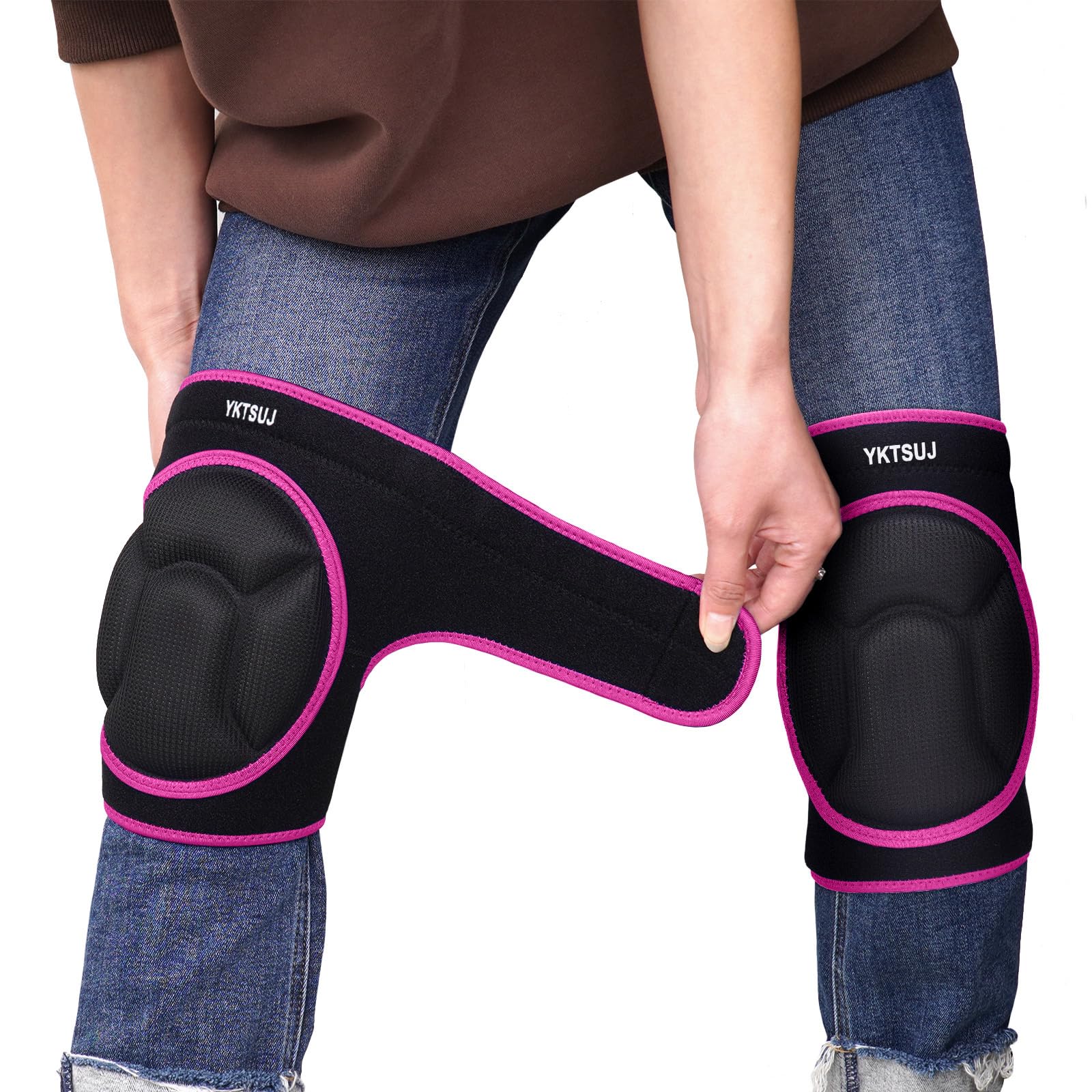 Photo 1 of YKTSUJ Women Men Knee Pad Suitable for House Working, Floor and Carpet Cleaning, Gardening Maintain, Construction Work, High Elastic Fabric Men Knee Pads Protect Knee Safety