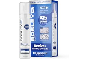 BosleyMD Men’s Revive + Densifying Treatment Foam – Drug-Free Hair Thinning Treatment with YuvaBio® Y100™, Biotin & Pumpkin Seed Oil – 60-Day Supply, 2.11 oz