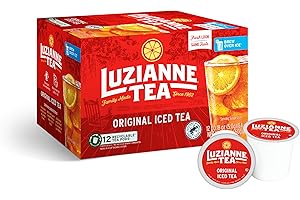 Luzianne Unsweetened Iced Tea, Single Serve Pods, 12 Count Box (Pack of 1)