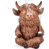 Potchen Highland Cow Incense Holder for Sticks Incense Cone Burner Ornaments Gift for Women Men Desk Unique Presents Aromatherapy Ornament Home Decor Yoga Meditation Relaxation Office