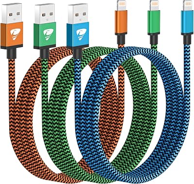 Aioneus iPhone Charger Cable 3Pack 3FT MFi Certified Fast Charge Lightning