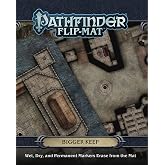 Pathfinder Flip-Mat: Bigger Keep, 27x39 Double-Sided | Map Dry Erase Battle Grid, for Dungeon Masters and Players