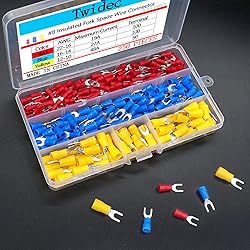 Twidec/250PCS Insulated Fork Spade Wire Connector