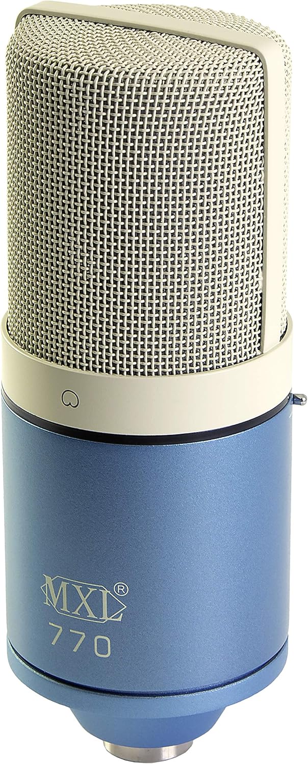 MXL Condenser Microphone, XLR, Vintage White (770VINTAGEWHITE): Musical Instruments